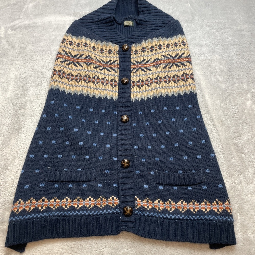 Telluride Clothing Co Dog Sweater Size XL Navy Beige Fair Isle Nordic Winter